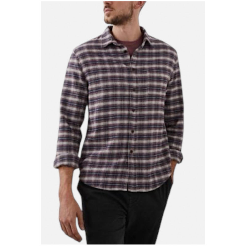 Rails Forrest Flannel Shirt Mens Large XXL Dusk Berry Grey Plaid Cotton LS C30